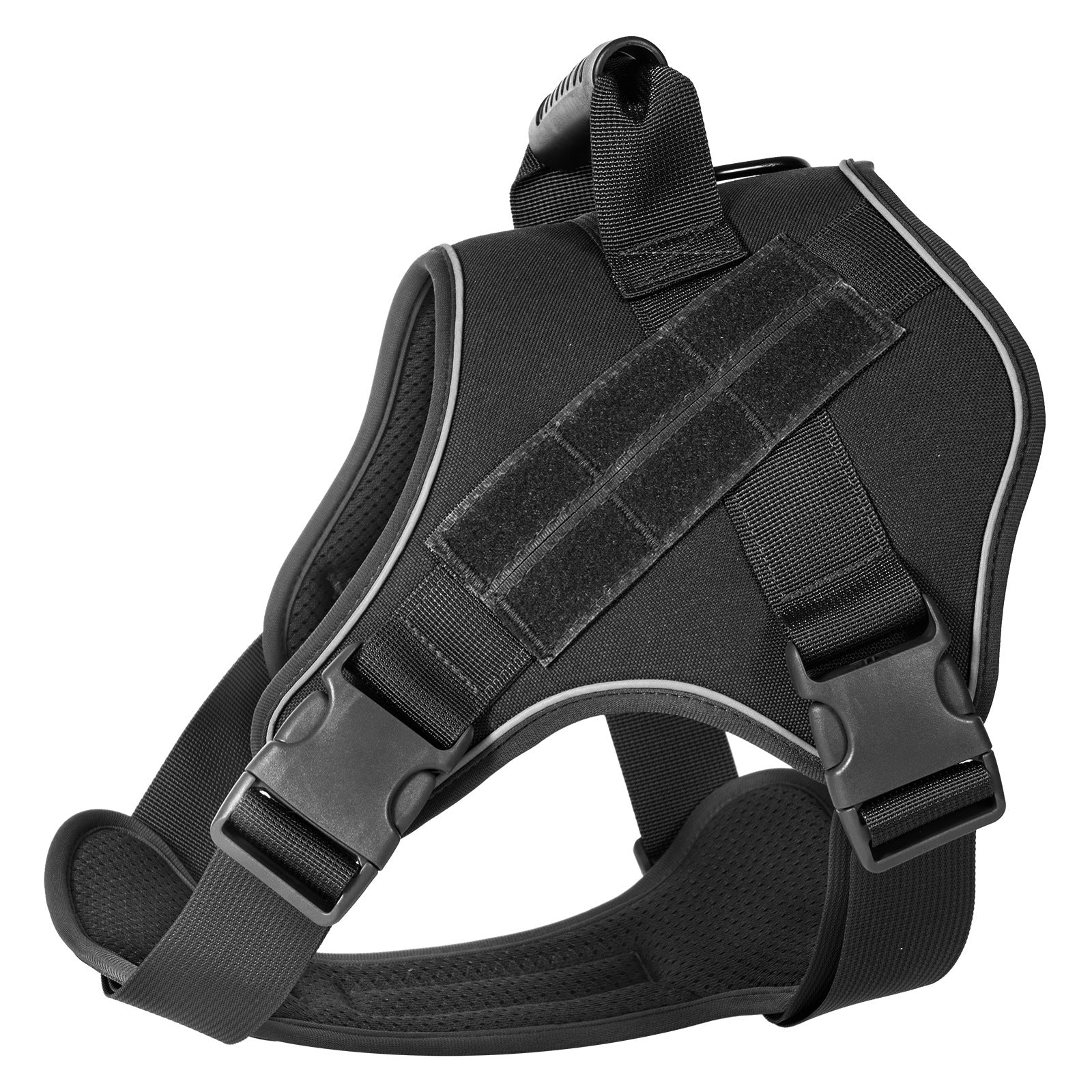M Black Professional Tactical No-Pull Dog Harness | Reflective Breathable Mesh Vest | Heavy Duty Training Gear with Control Handle
