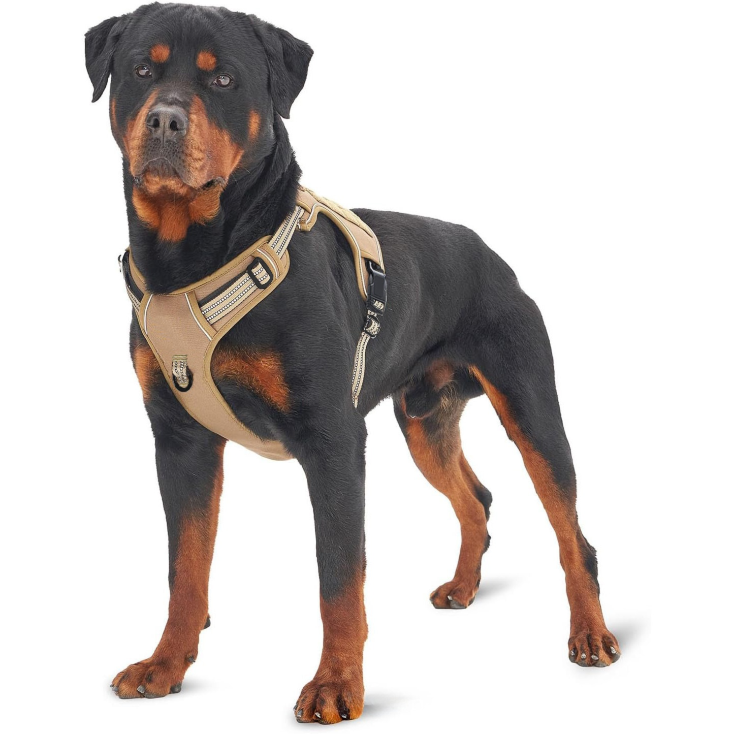 Camouflage Professional Adjustable Tactical Dog Mesh Harness - Reflective No-Pull Pet Vest with Control Handle (L Size for Weight 45-80 lbs)