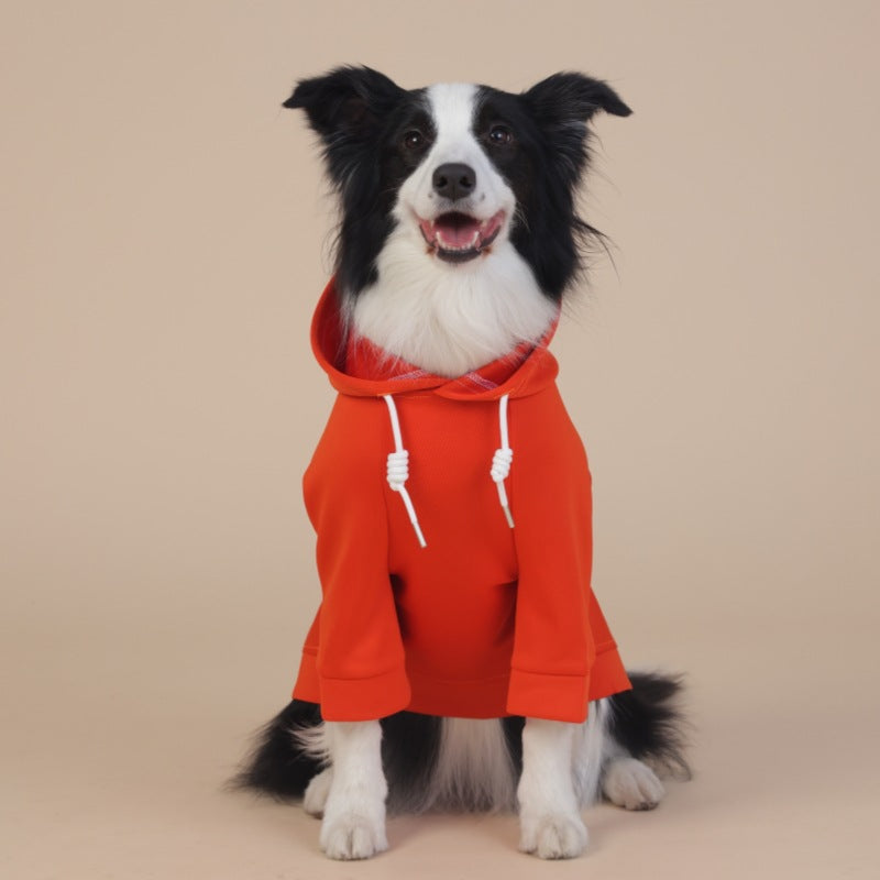 Orange Classic Dog Sweatshirt with Hood & Drawstrings - For Large Dogs (Size : XL)